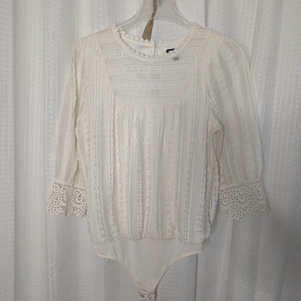 Express Ivory Lace Bodysuit
